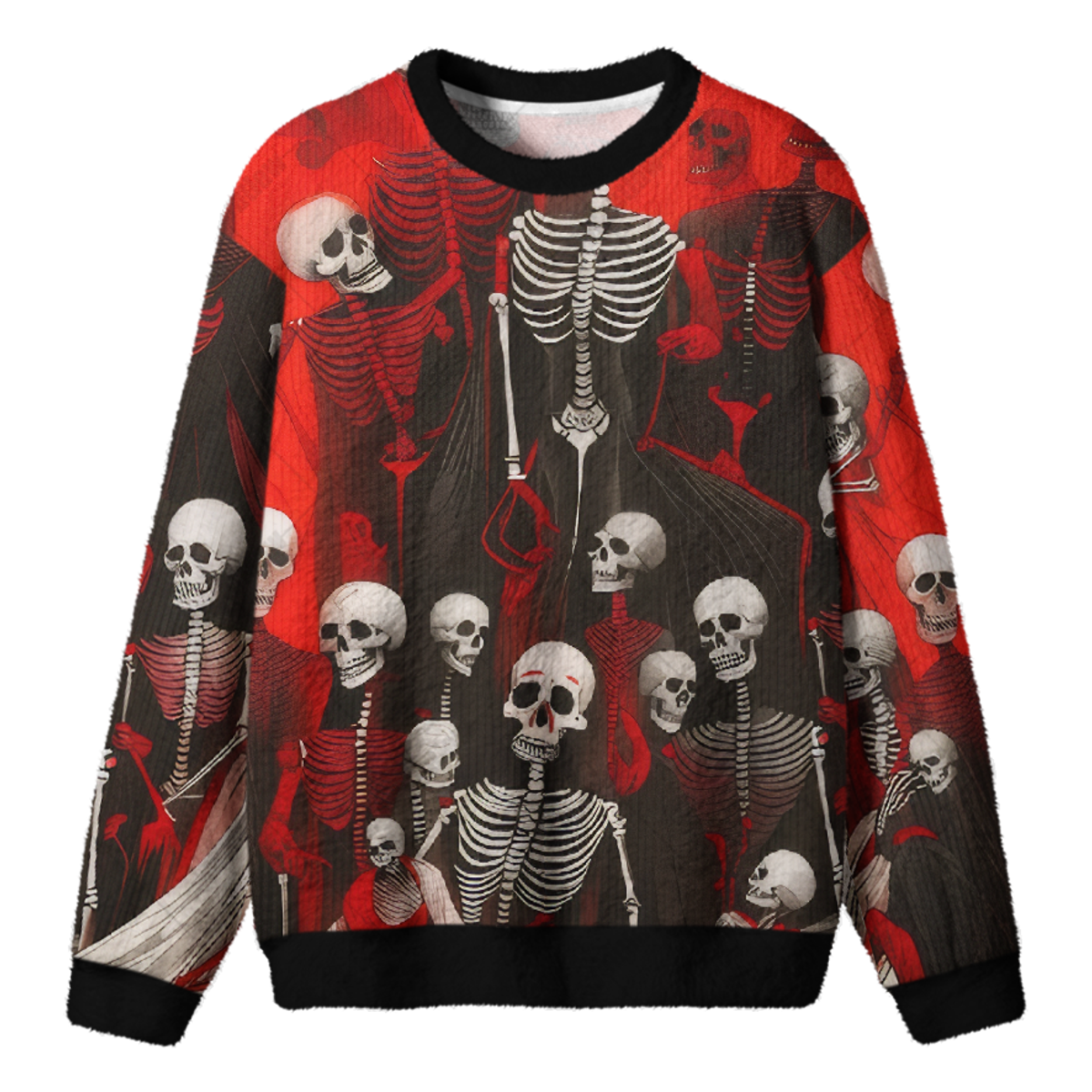 DANCING SKELETONS KNIT SWEATSHIRT — image 1