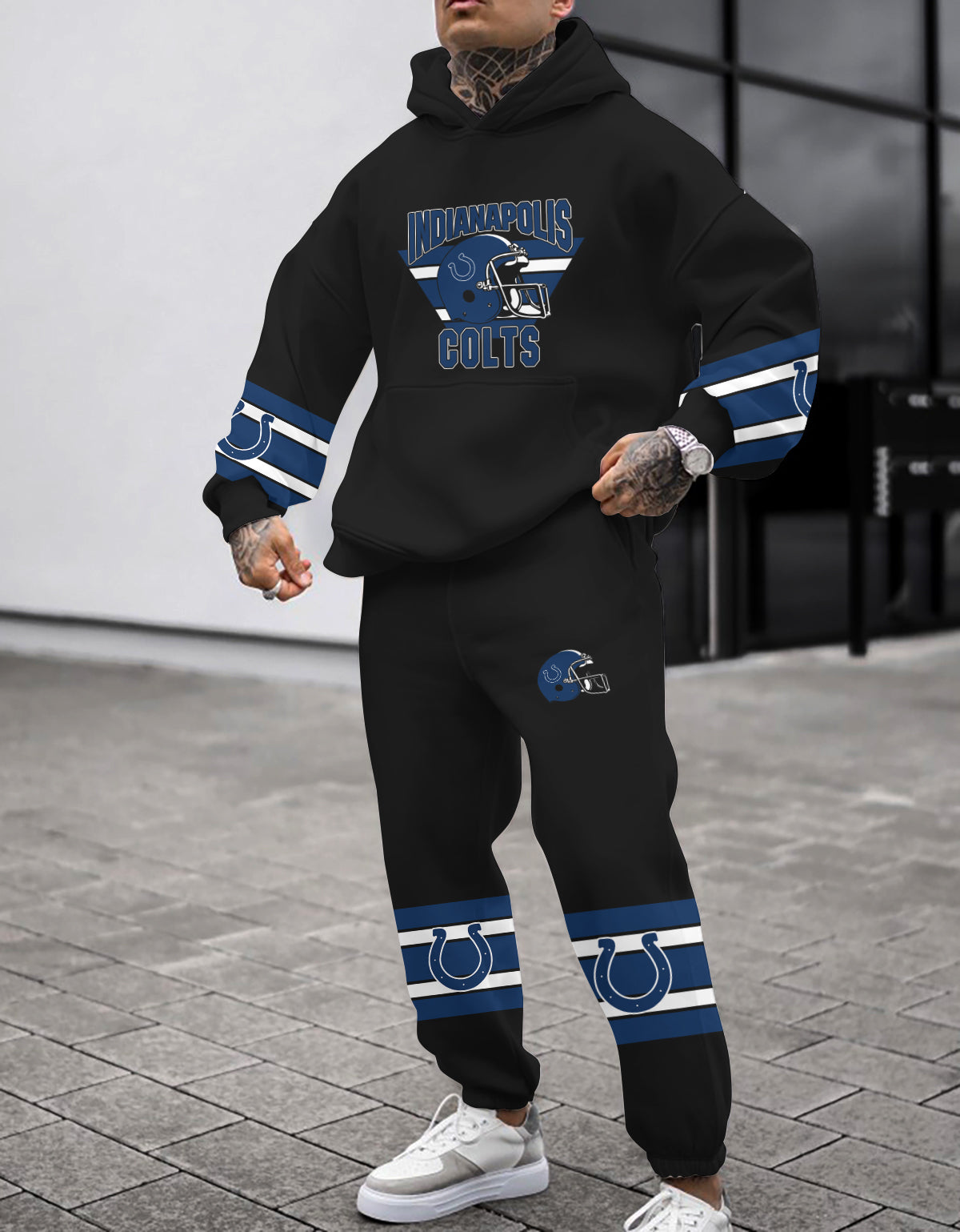 Indianapolis Colts 3D Printed Pullover Hoodie And Sweatpant 2pcs Tracksuits