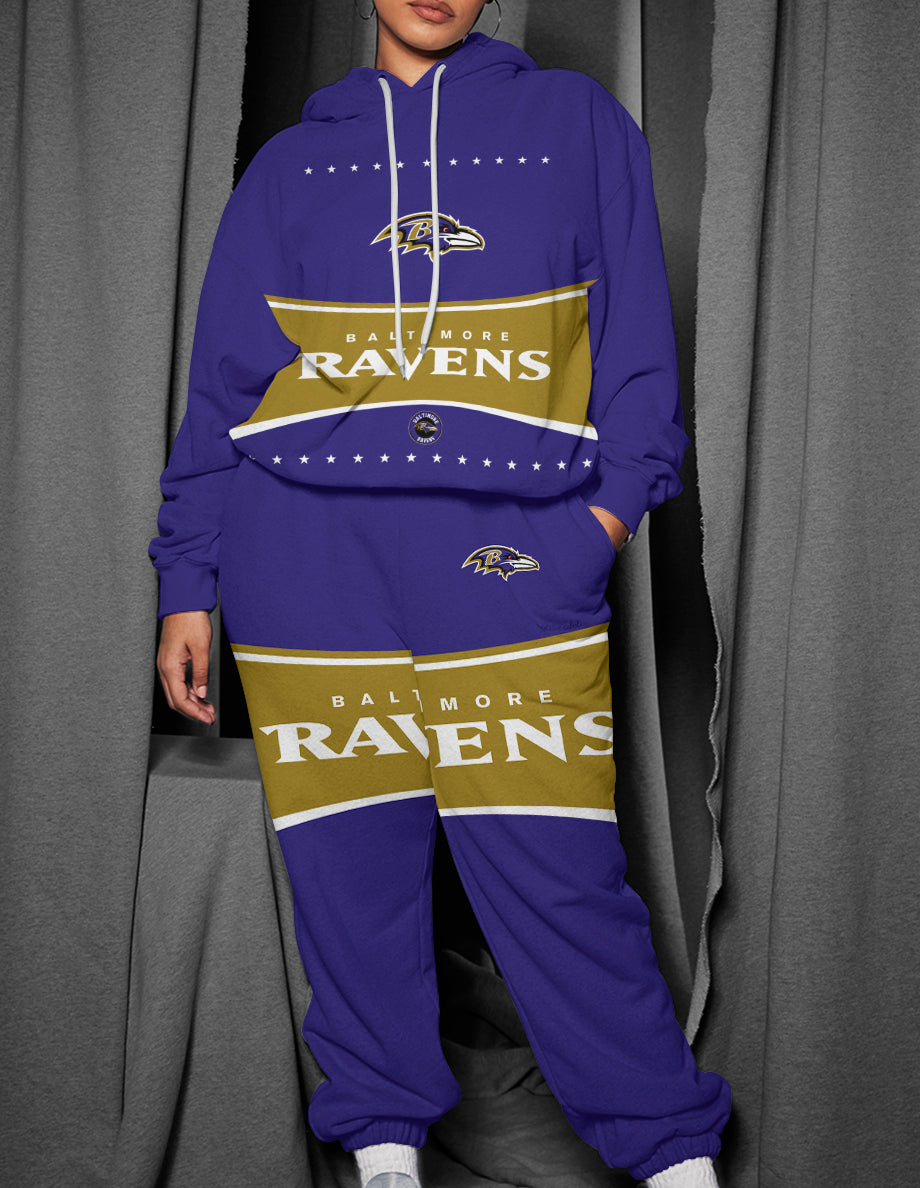 Baltimore Ravens 3D Printed Pullover Hoodie And Sweatpant 2pcs Tracksuits