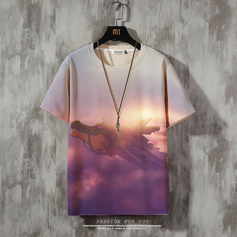 Men's Fashion Print Casual Short Sleeve T-Shirt