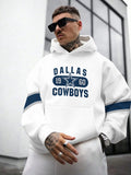 Dallas Cowboys Printed Hooded Pocket Pullover Hoodie