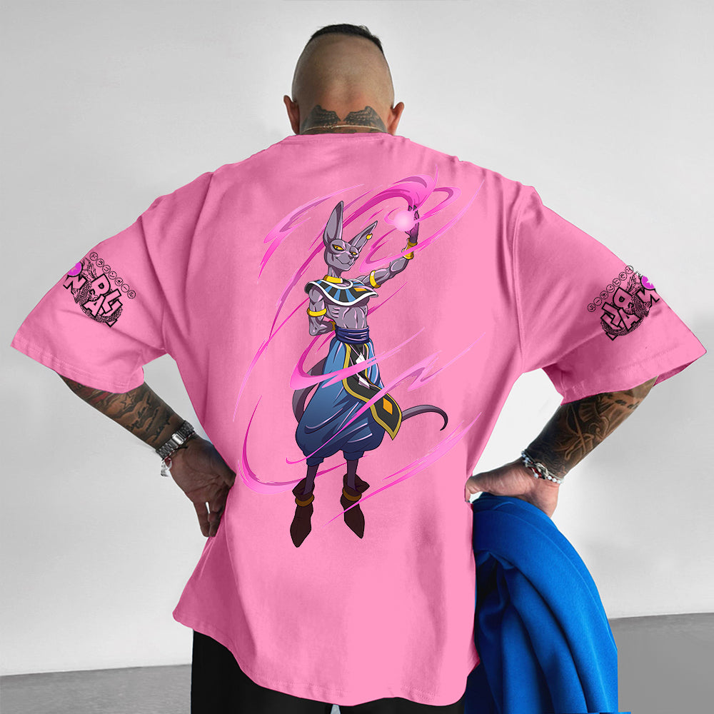 Unisex Oversized DB Anime Beerus Printed T-shirt