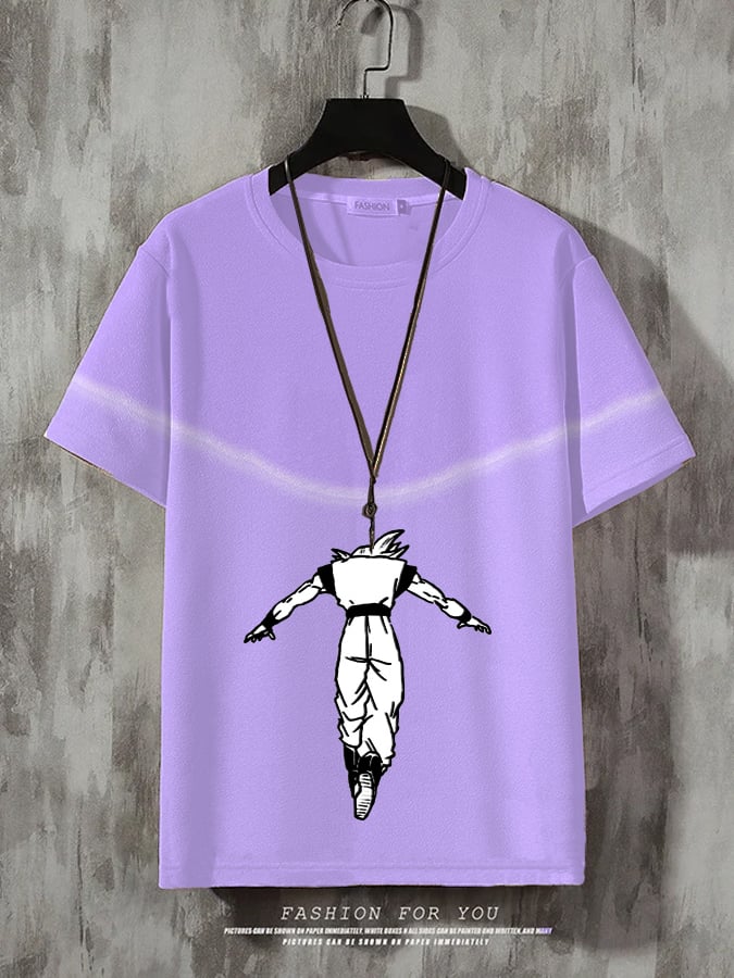 Men's Fashion Anime Printed Casual T-Shirt
