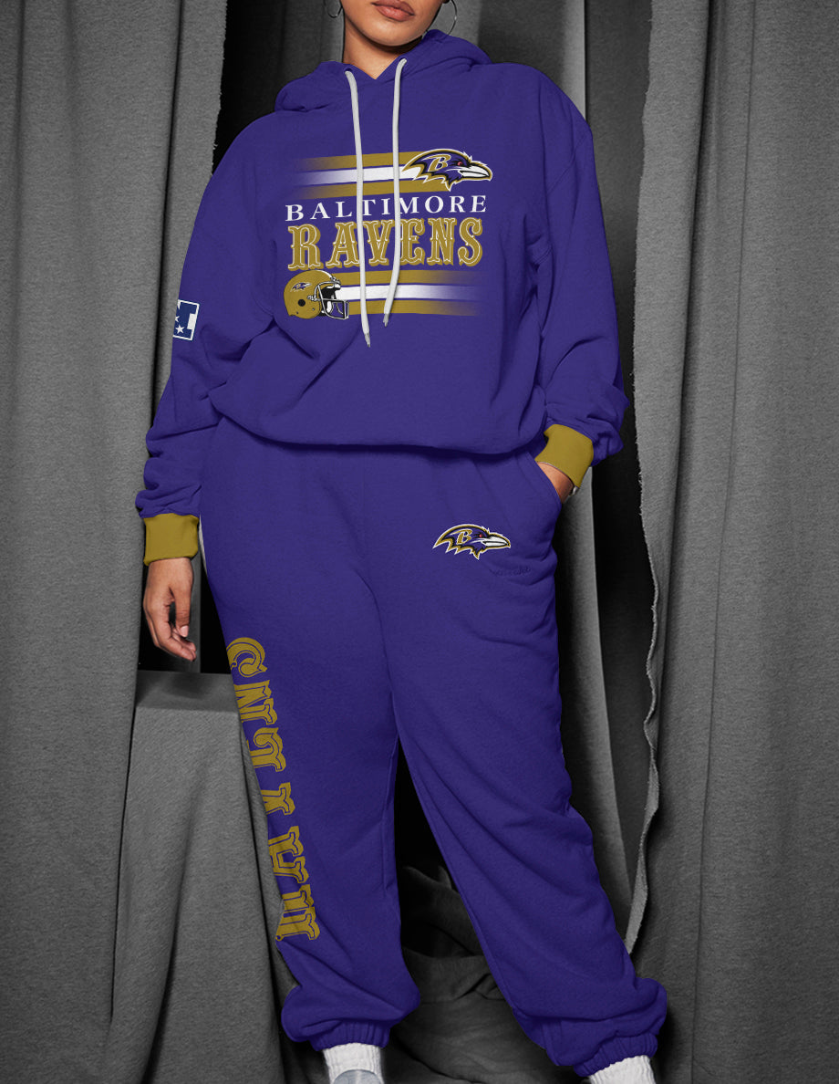Baltimore Ravens 3D Printed Pullover Hoodie And Sweatpant 2pcs Tracksuits