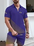 Baltimore Ravens Limited Edition ZIP Polo Shirt And Shorts Two-Piece Suits