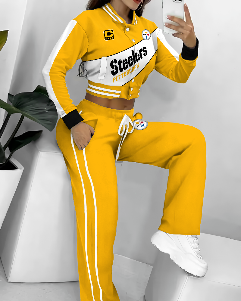 Pittsburgh Steelers  3D Printed Varsity Jacket Set