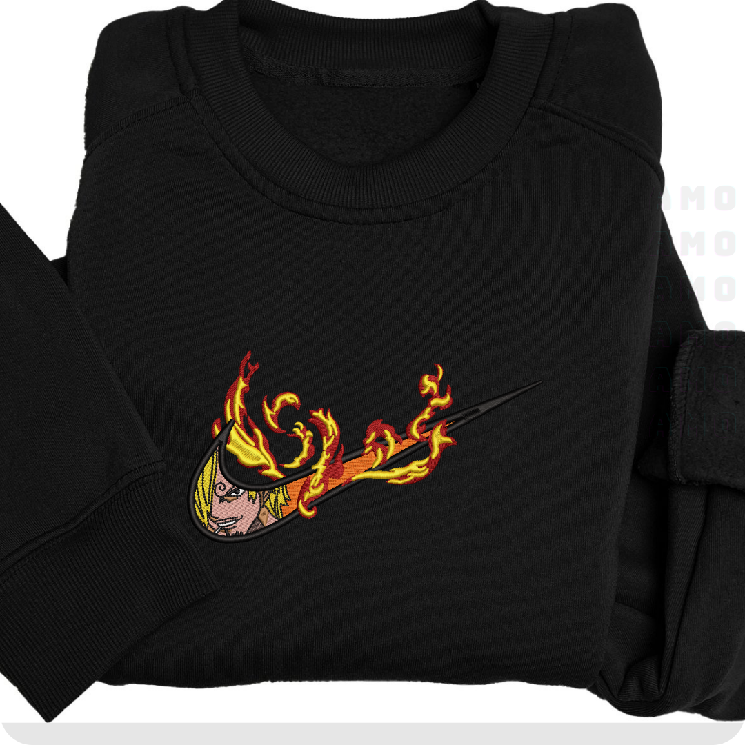 Sanji One Piece Anime Embroidered Sweater