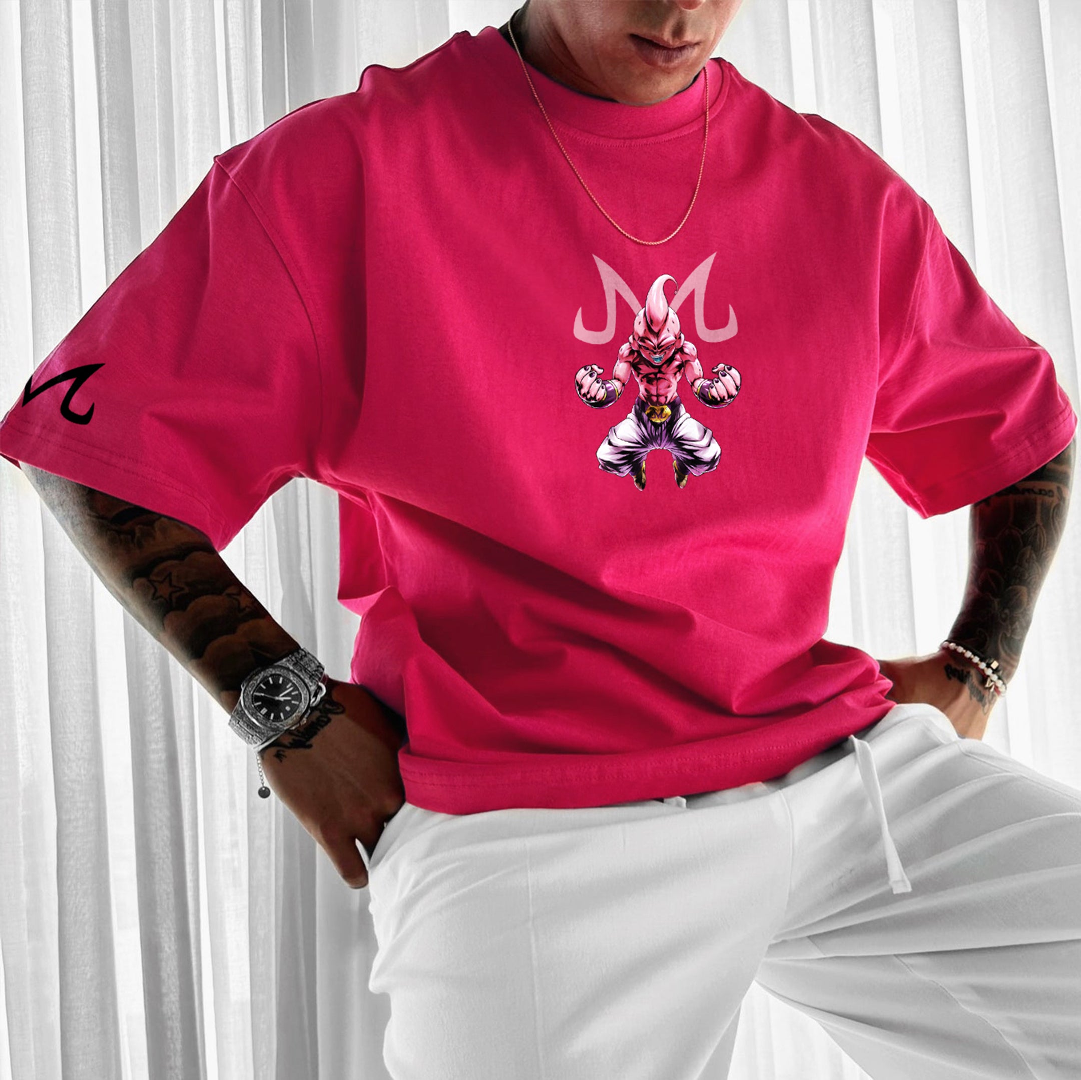 Oversize Dragon Ball Majin Buu Print Tee