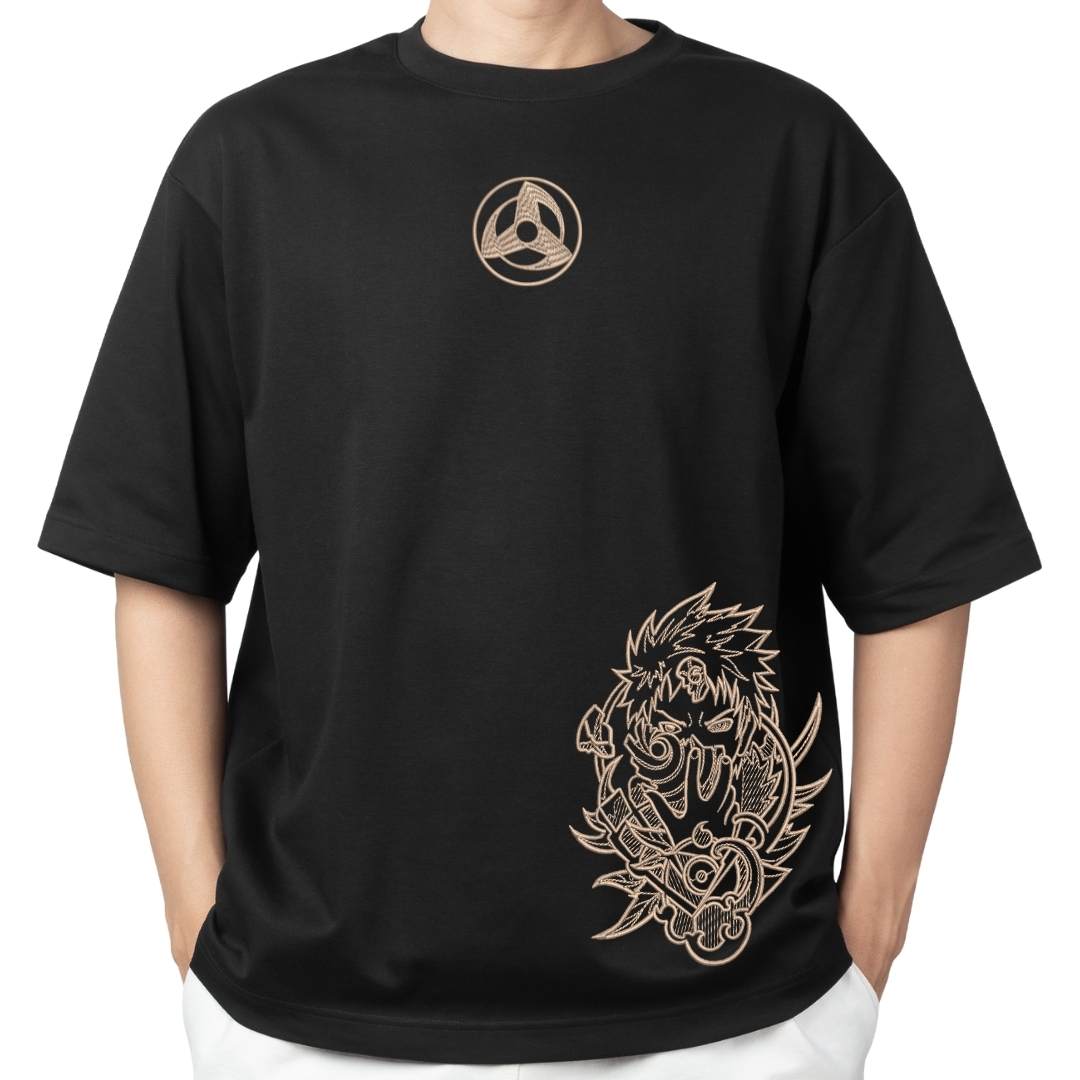Naruto Obito Embroidered Embroidered T-Shirt