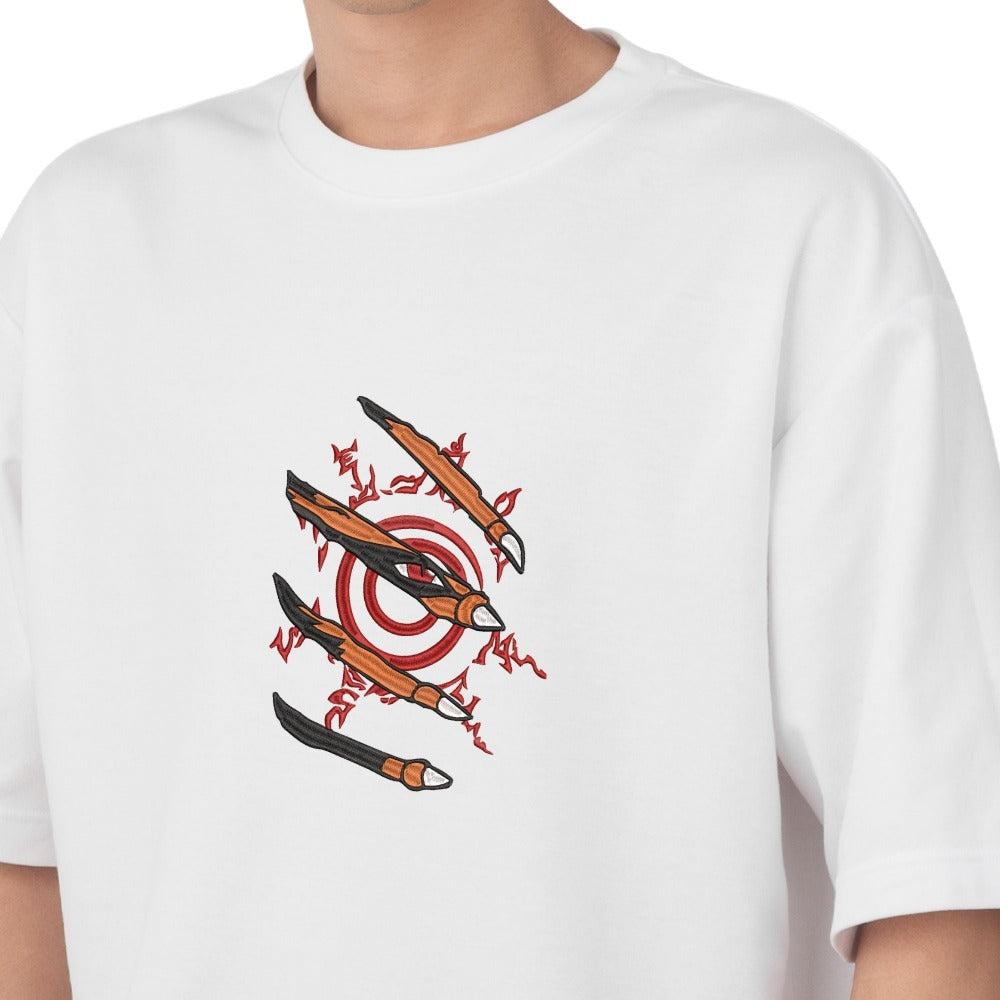 NARUTO SEAL CLAW Embroidered T-shirt