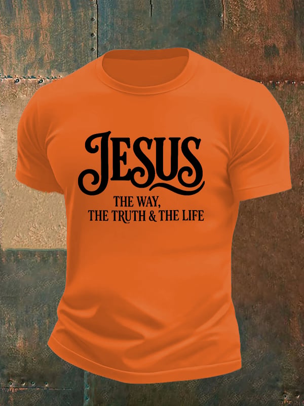 Men's  JESUS THE WAY Printed T-Shirt