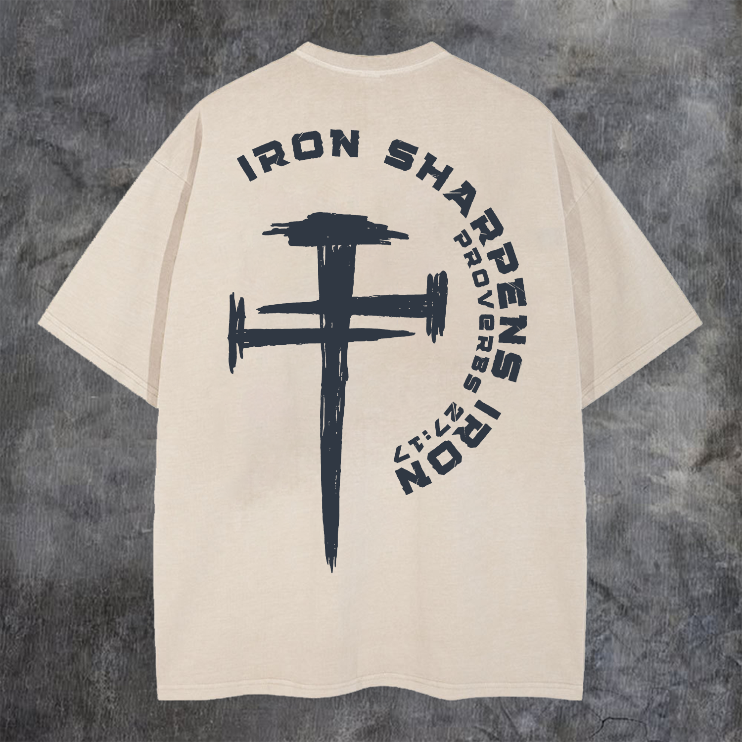 Iron Sharpens Iron Printed Oversize Washed T-Shirt