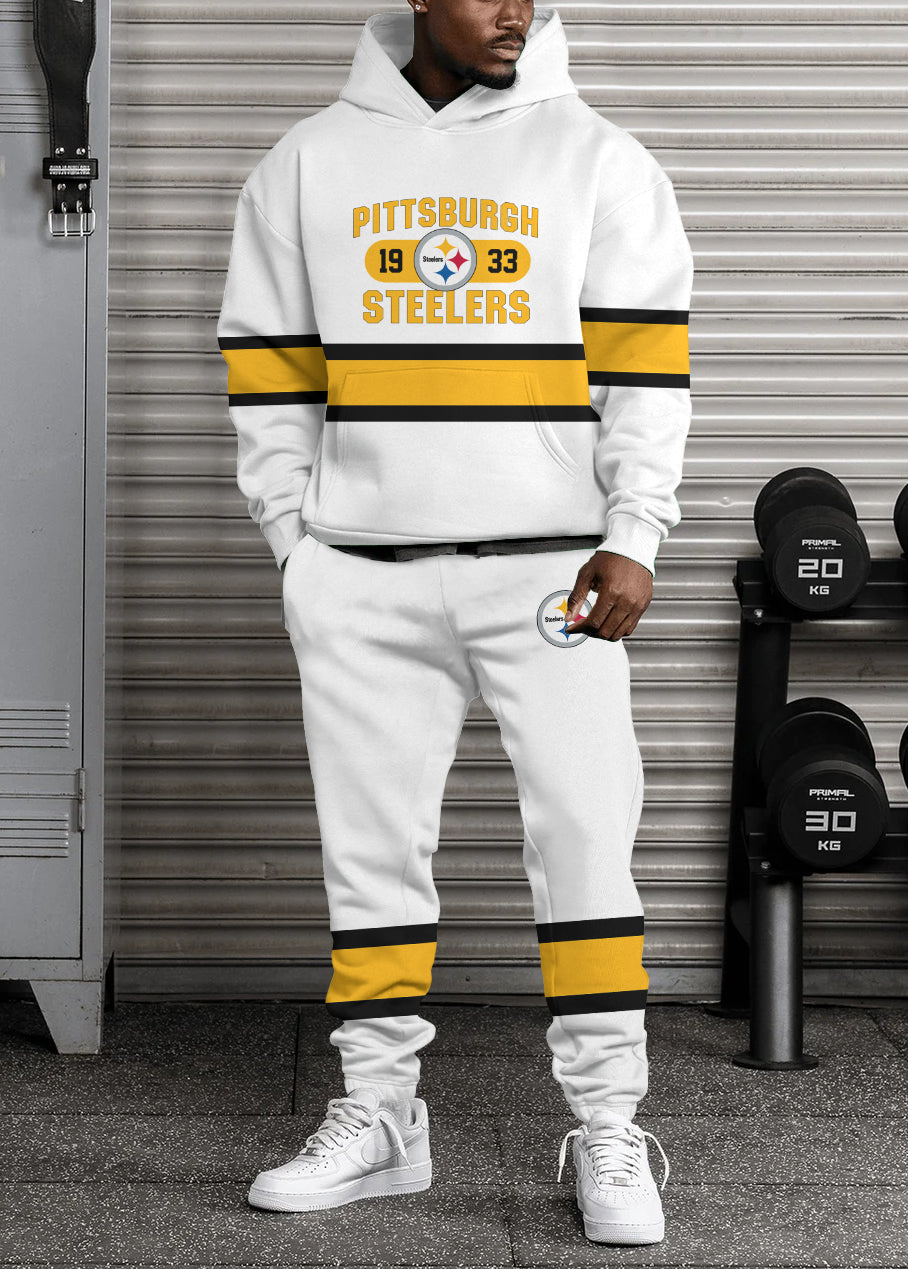 Pittsburgh Steelers 3D Printed Pullover Hoodie And Sweatpant 2pcs Tracksuits