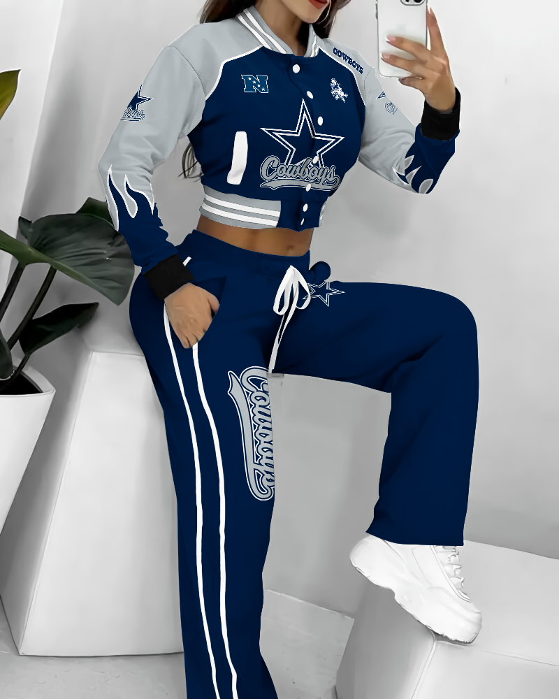 Dallas Cowboys  3D Printed Varsity Jacket Set