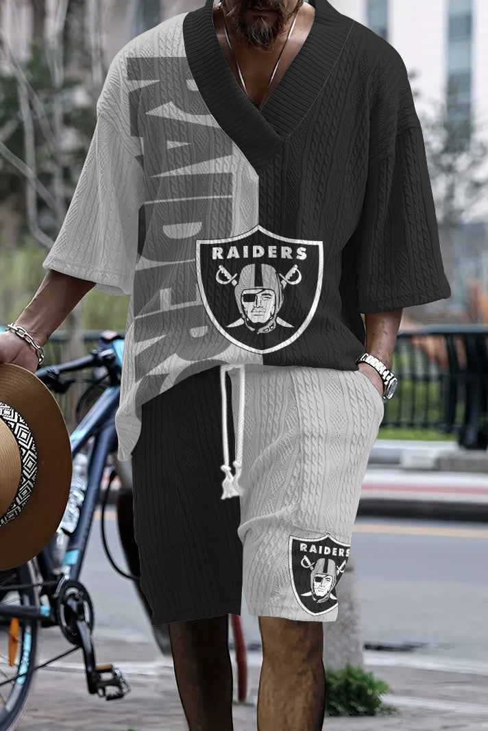 Las Vegas Raiders Limited Edition Top And Shorts Two-Piece Suits
