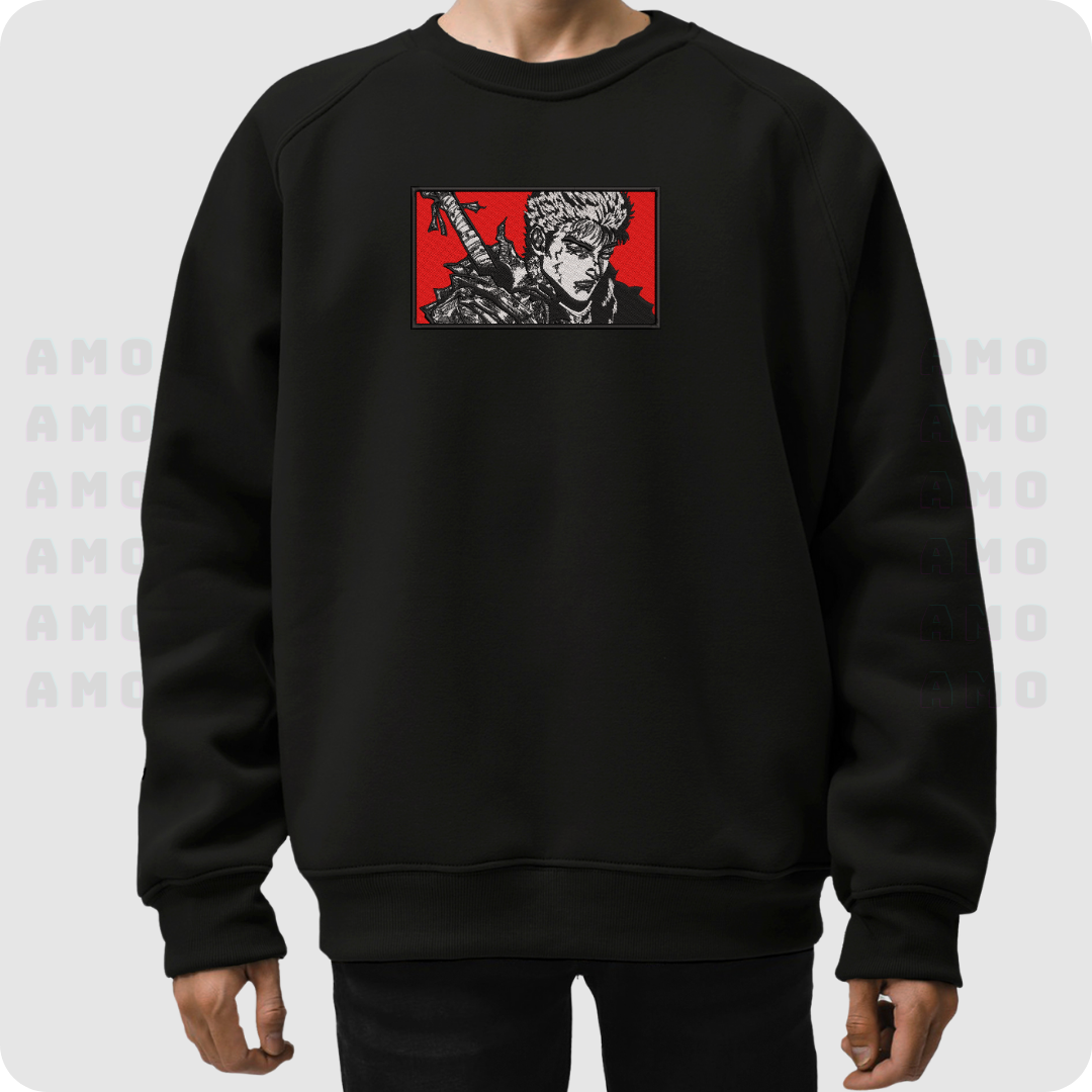 Guts Berserk Anime Embroidered Sweater