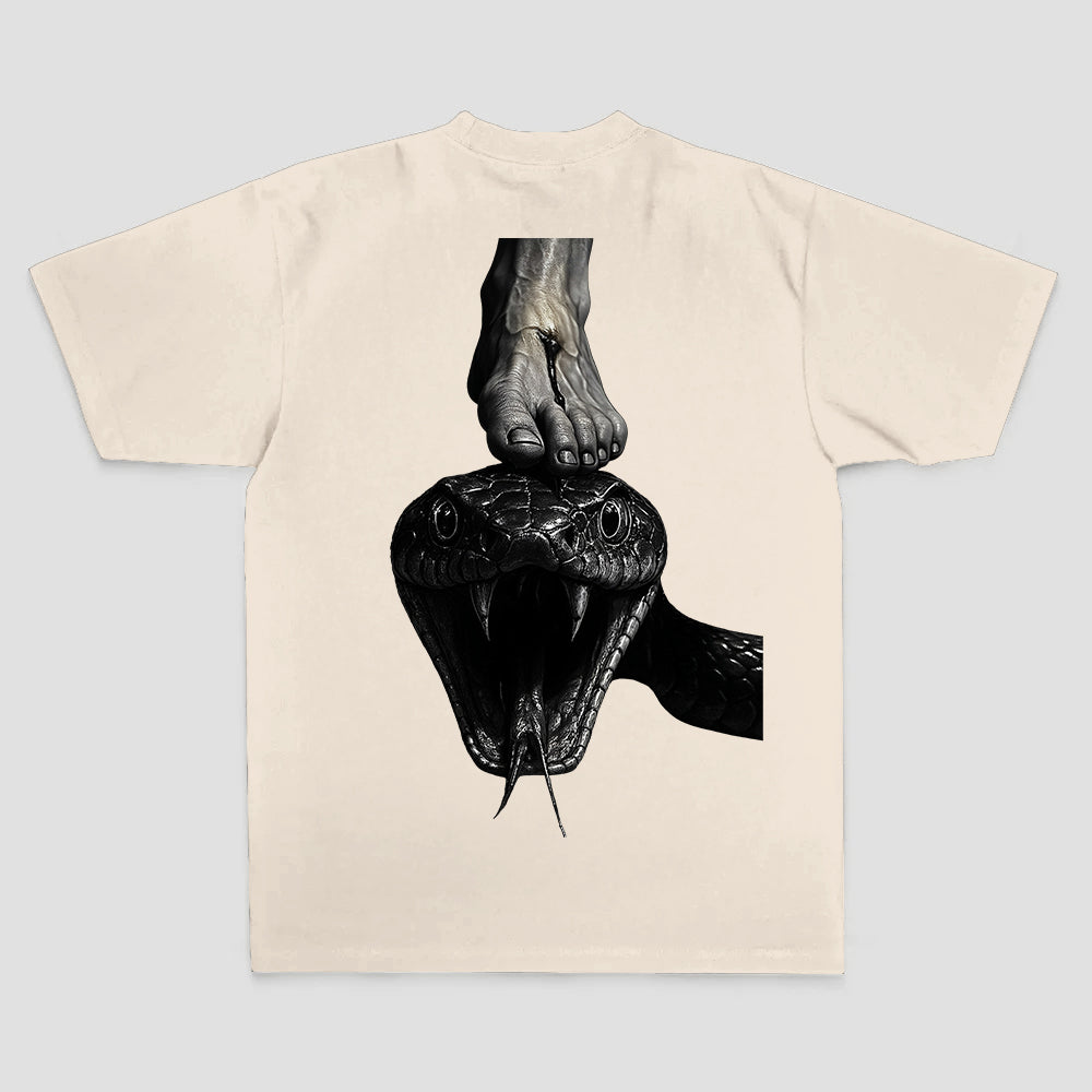 Snake Under Foot Printed Men's T-shirt