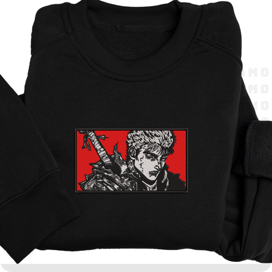 Guts Berserk Anime Embroidered Sweater