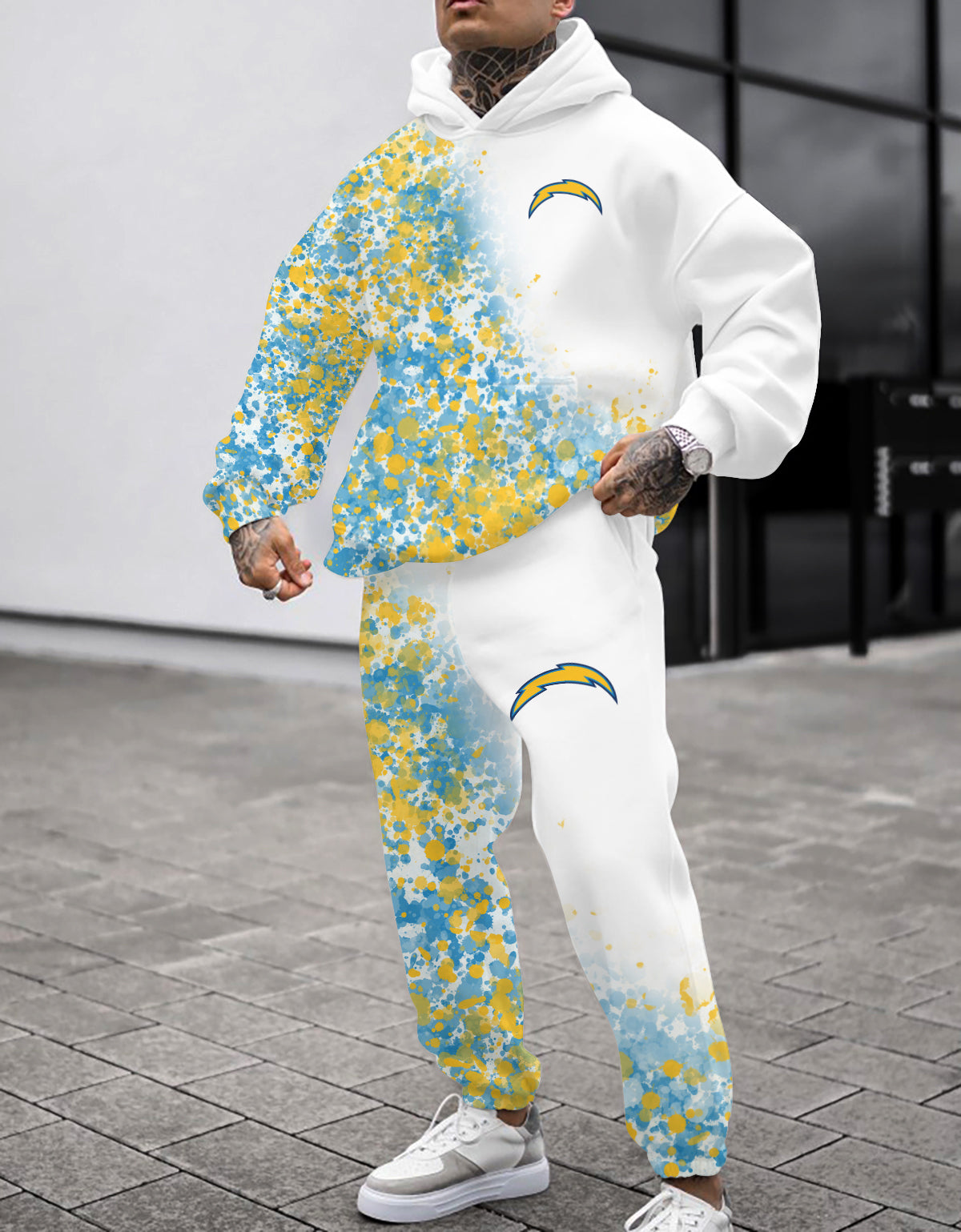 Los Angeles Chargers 3D Printed Pullover Hoodie And Sweatpant 2pcs Tracksuits
