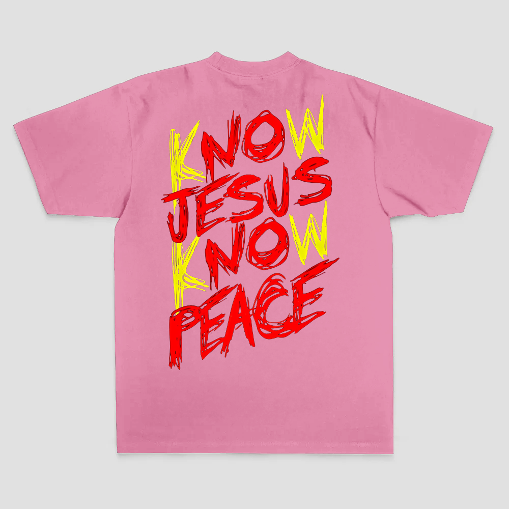Know Jesus Know Peace Printed Men's T-shirt