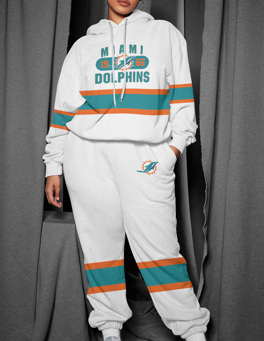 Miami Dolphins 3D Printed Pullover Hoodie And Sweatpant 2pcs Tracksuits