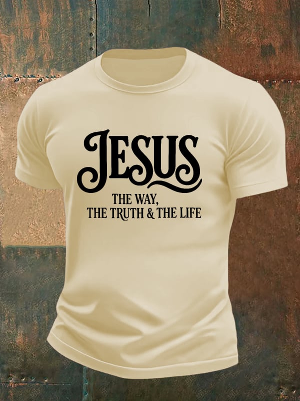 Men's  JESUS THE WAY Printed T-Shirt
