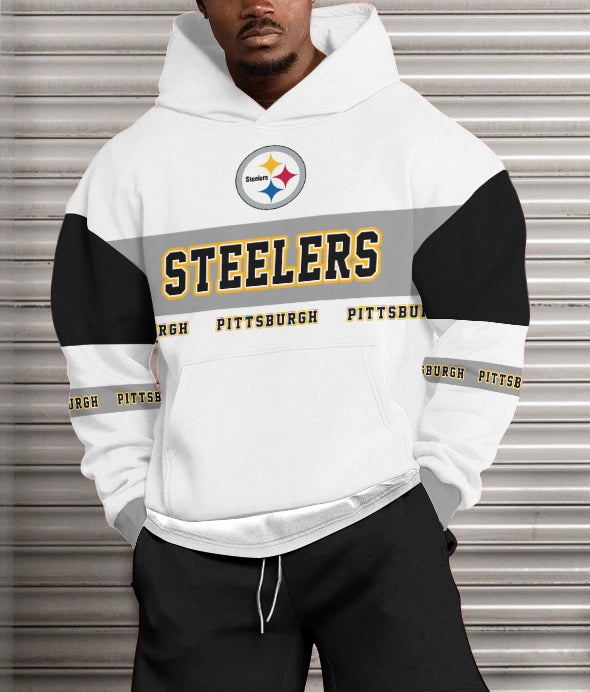 Pittsburgh Steelers  Printed Hooded Pocket Pullover Hoodie