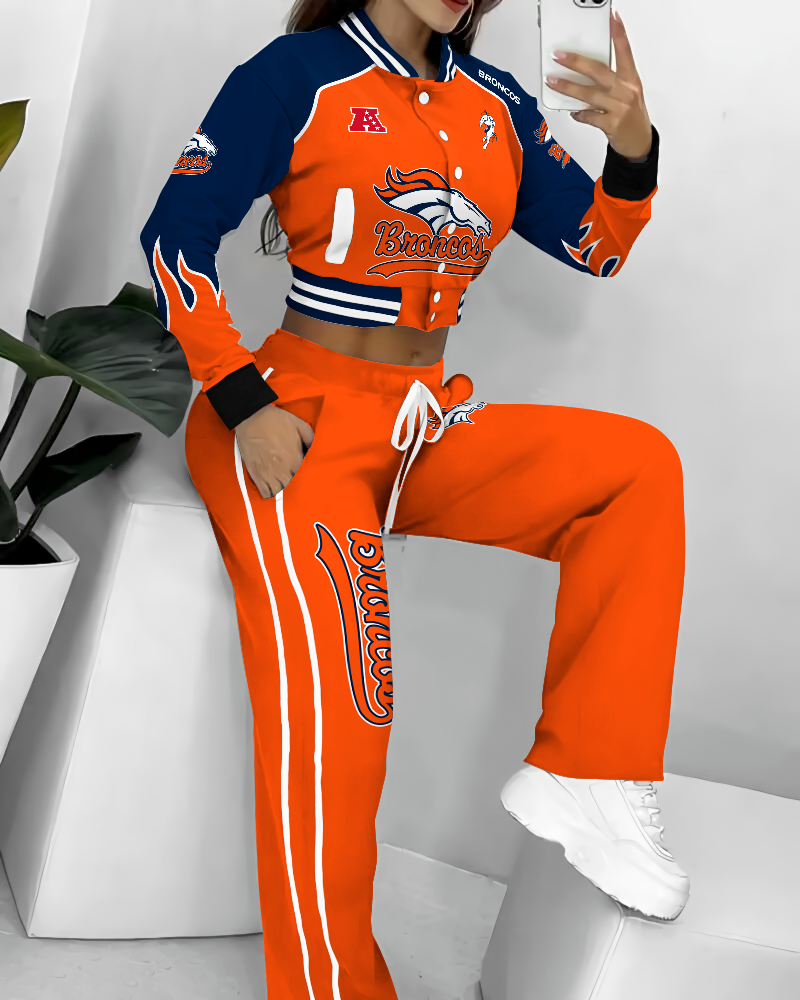 Denver Broncos  3D Printed Varsity Jacket Set