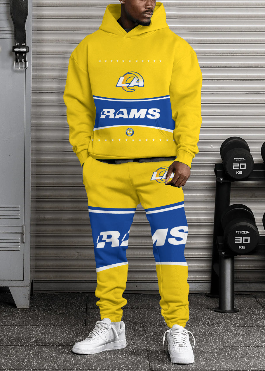 Los Angeles Rams 3D Printed Pullover Hoodie And Sweatpant 2pcs Tracksuits