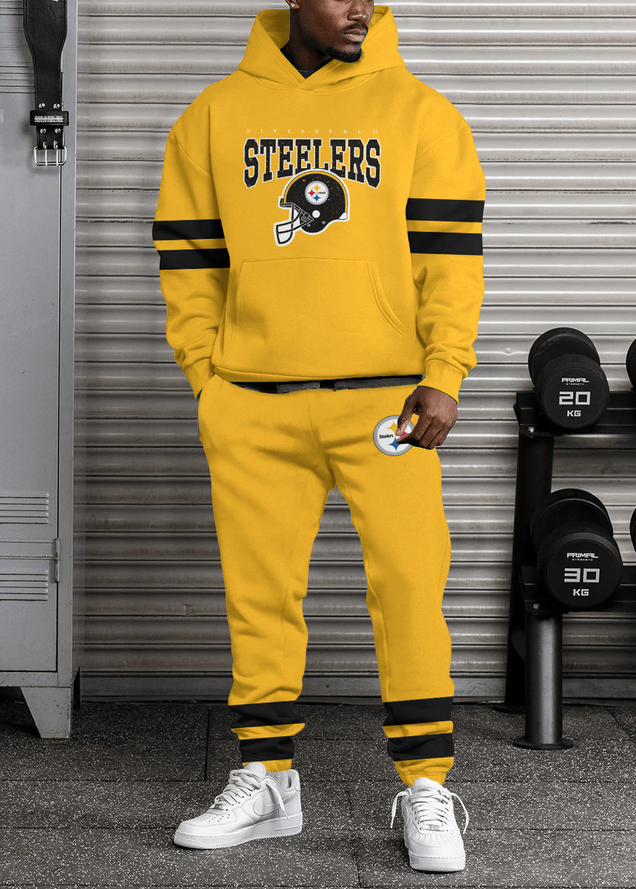 Pittsburgh Steelers 3D Printed Pullover Hoodie And Sweatpant 2pcs Tracksuits