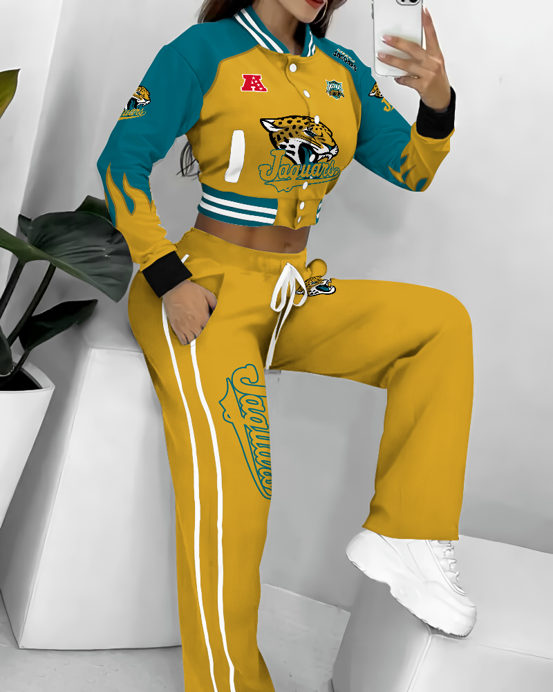 Jacksonville Jaguars  3D Printed Varsity Jacket Set