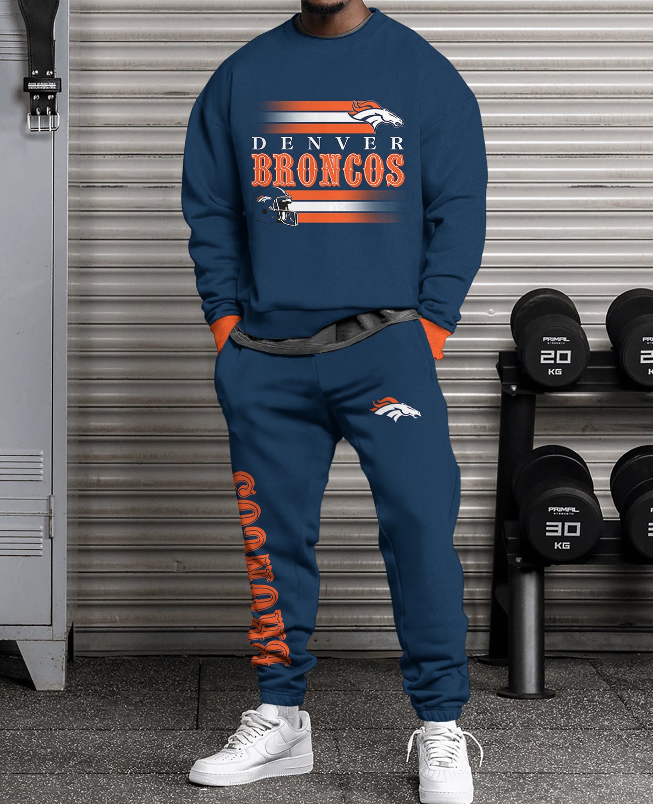 Denver Broncos    3D sweatsuit and sweatpants 2 piece outfits