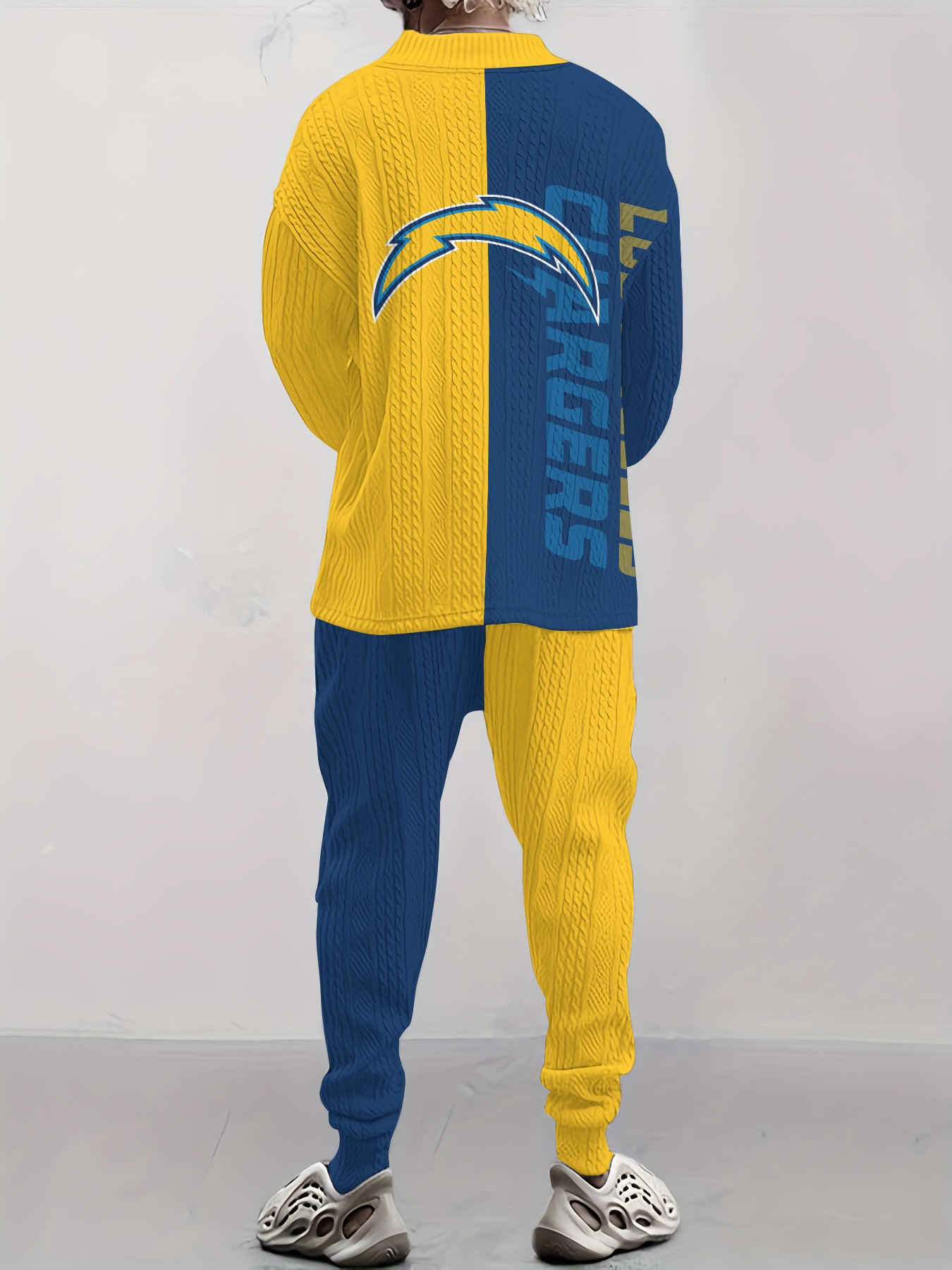 Los Angeles Chargers  Classic All-Season Long Sleeve V-Neck Pullover Sweater