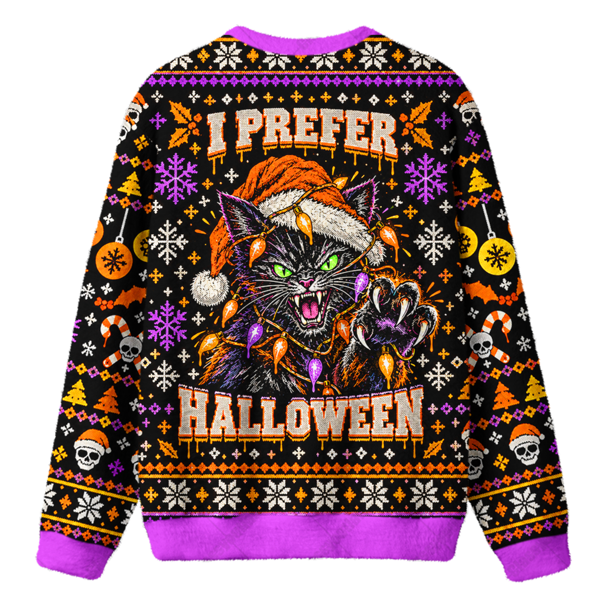 HALLOWEEN CAT UGLY CHRISTMAS SWEATSHIRT — image 2