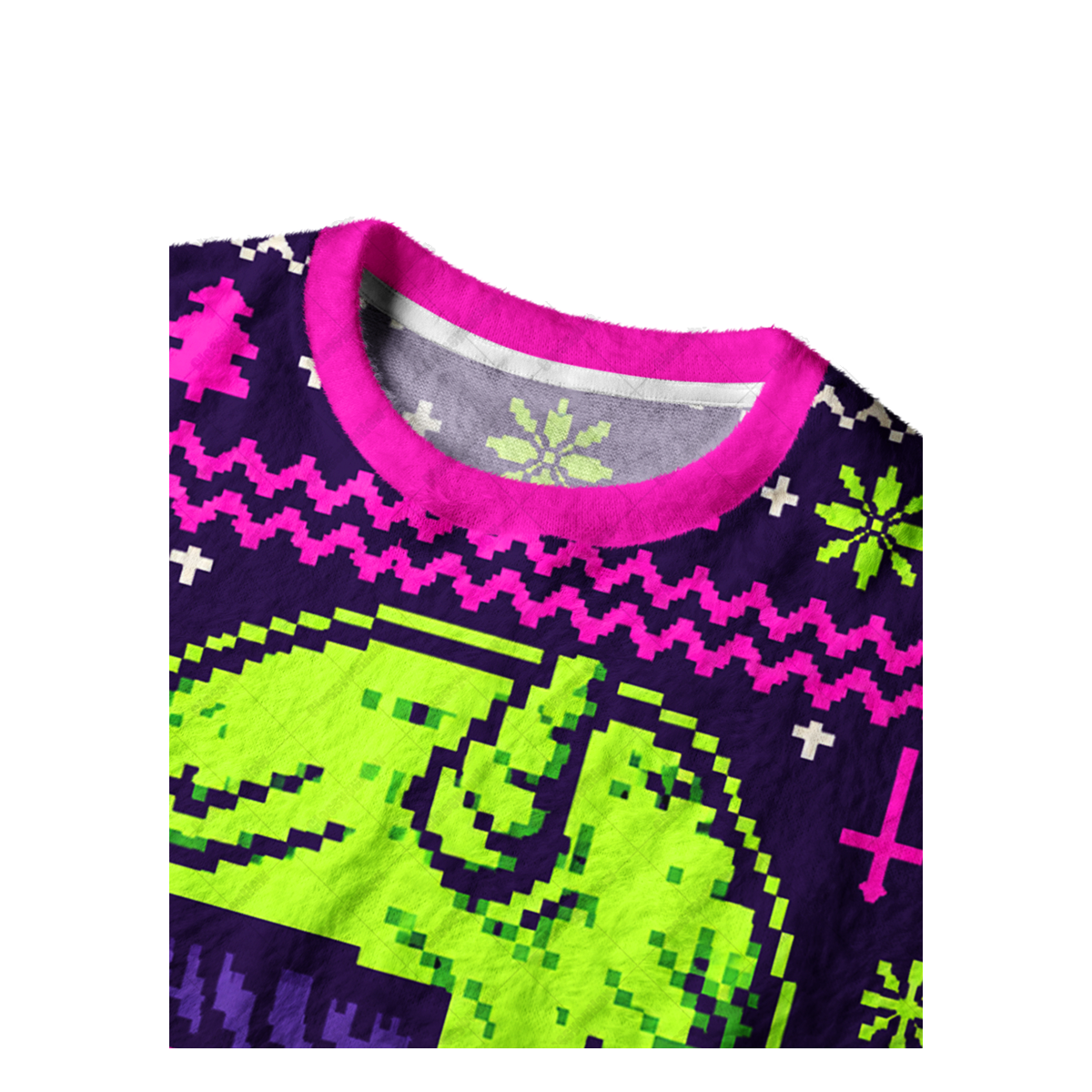 PIXEL DEVIL UGLY CHRISTMAS SWEATSHIRT — image 3