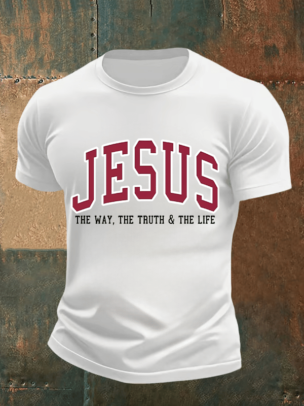 Men's  JESUS THE WAY, THE TRUTH & THE LIFE printed T-shirt