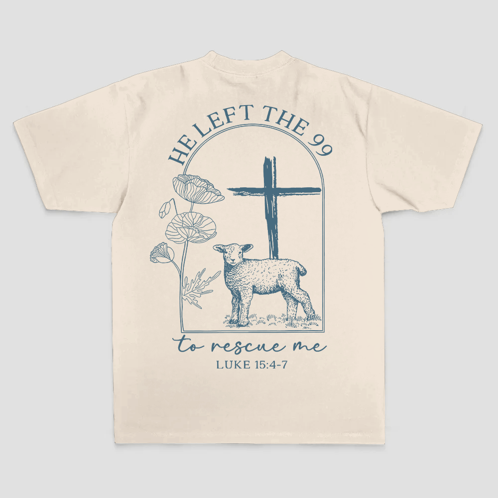 He Left The 99 To Rescue Me Printed Men's T-shirt