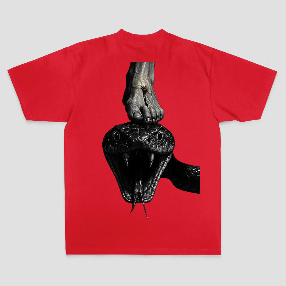 Snake Under Foot Printed Men's T-shirt
