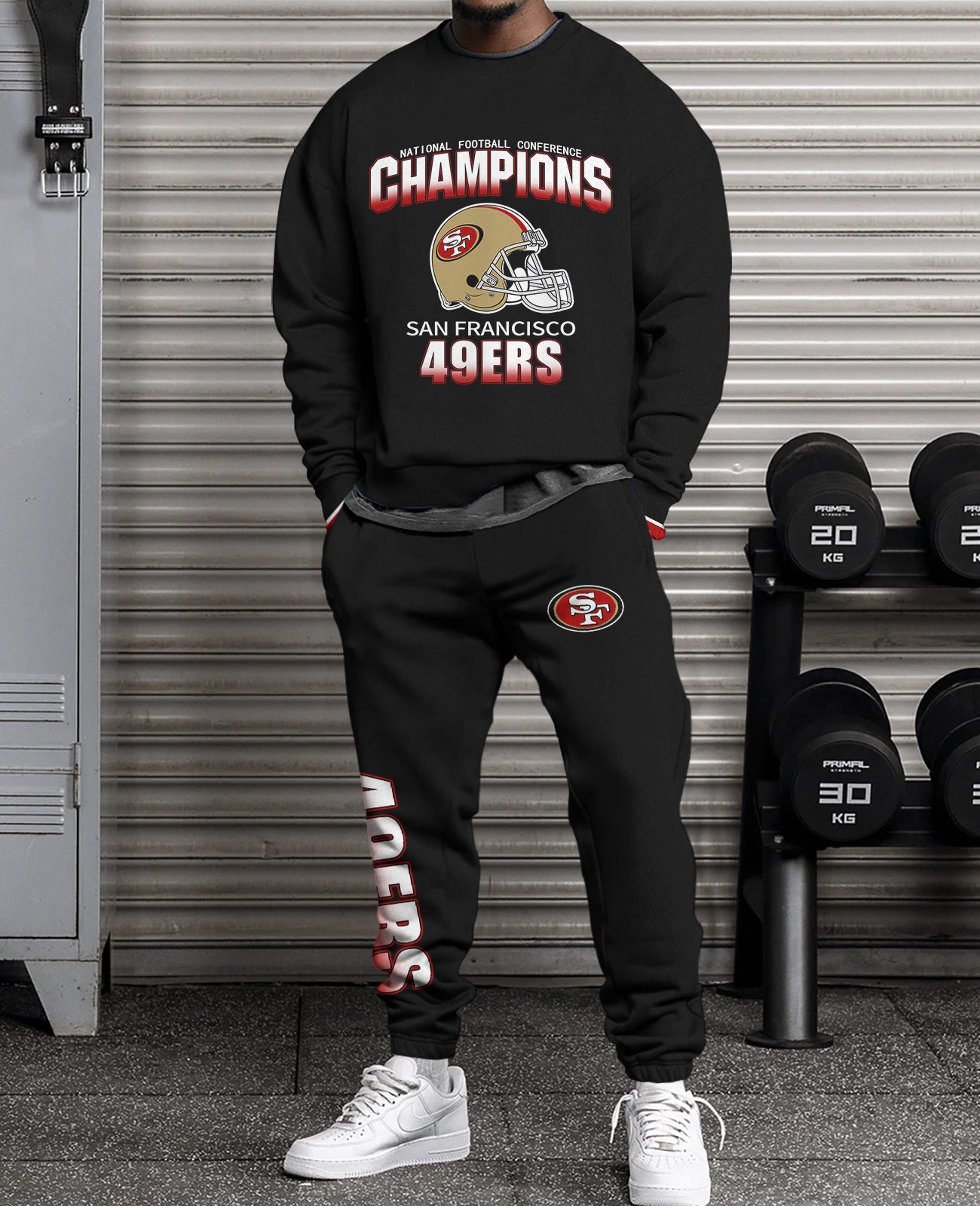 San Francisco 49ers 3D sweatsuit and sweatpants 2 piece outfits