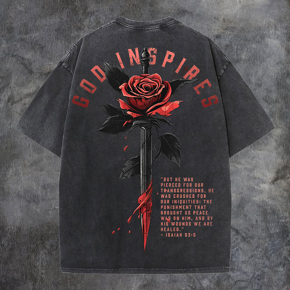 God Inspires Printed Men's Washed Tee