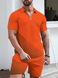 Cleveland Browns  Limited Edition ZIP Polo Shirt And Shorts Two-Piece Suits