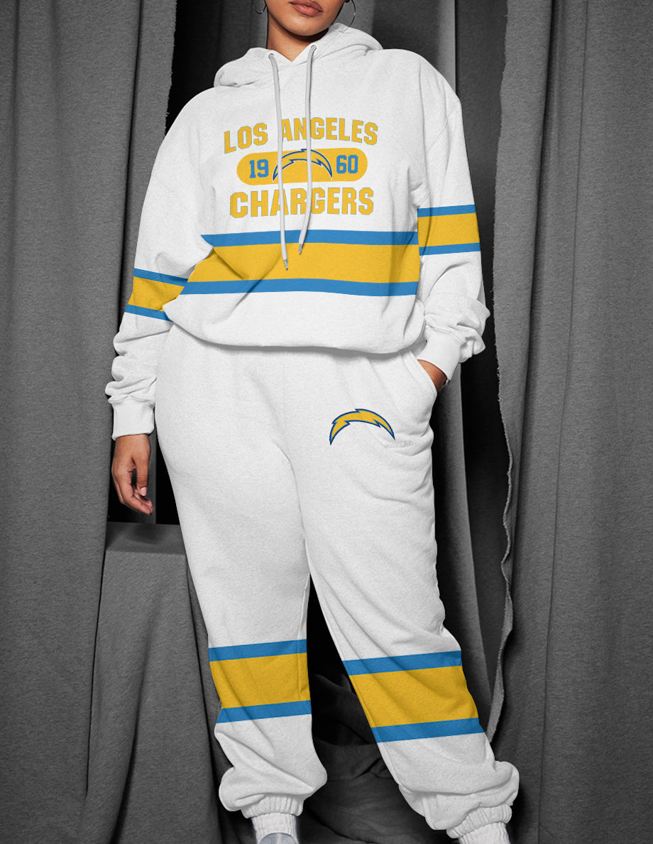 Los Angeles Chargers 3D Printed Pullover Hoodie And Sweatpant 2pcs Tracksuits