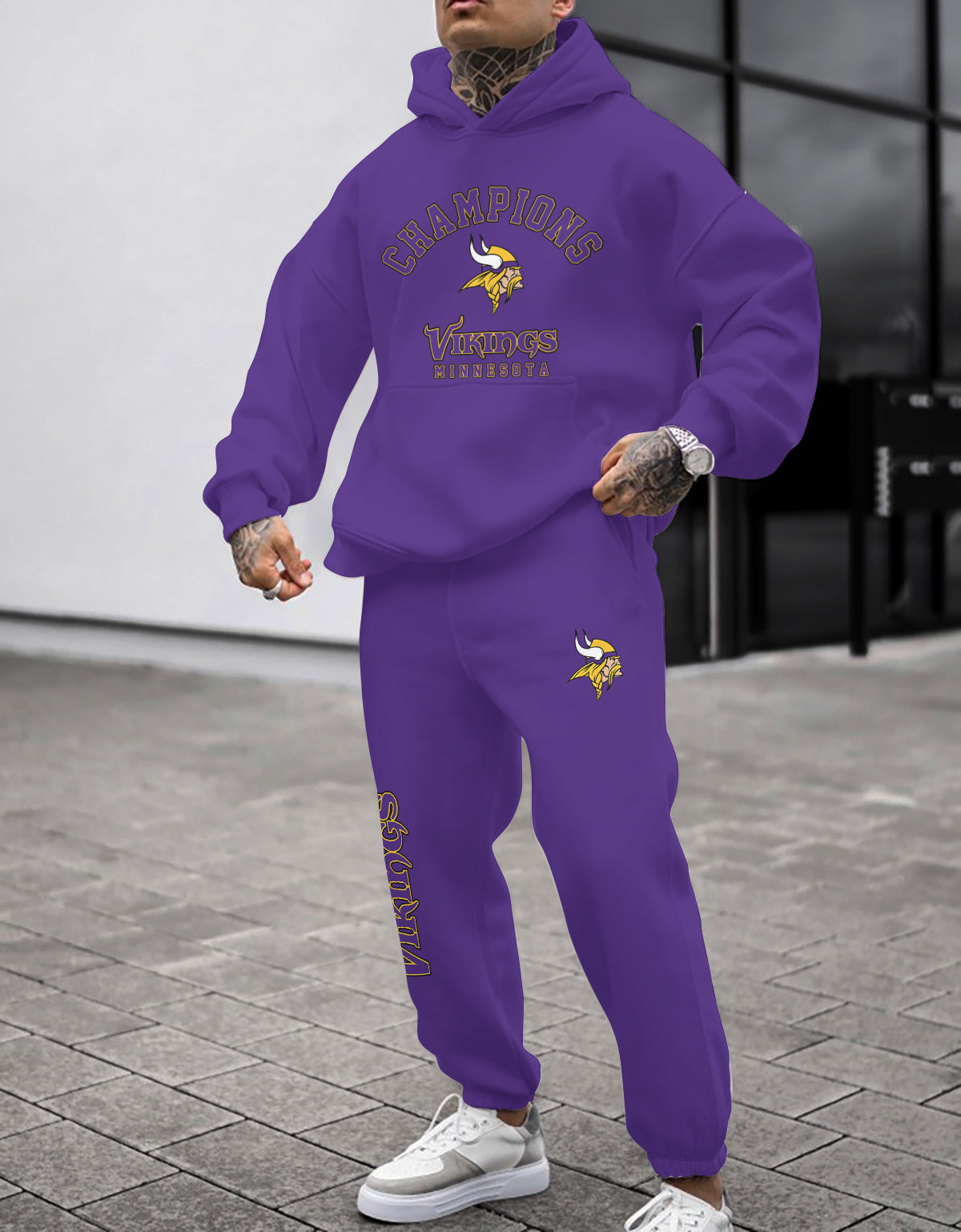Minnesota Vikings 3D Printed Pullover Hoodie And Sweatpant 2pcs Tracksuits