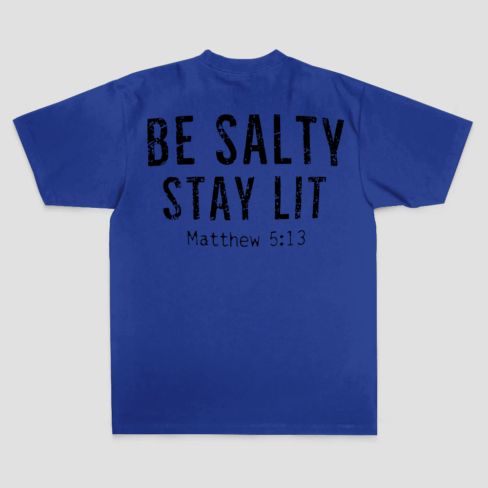 Be Salty Stay Lit Printed Men's T-shirt