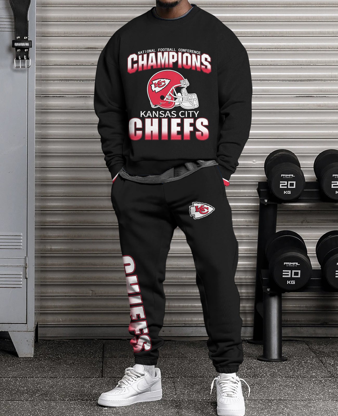 Kansas City Chiefs 3D sweatsuit and sweatpants 2 piece outfits