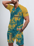 Jacksonville Jaguars Limited Edition ZIP Polo Shirt And Shorts Two-Piece Suits