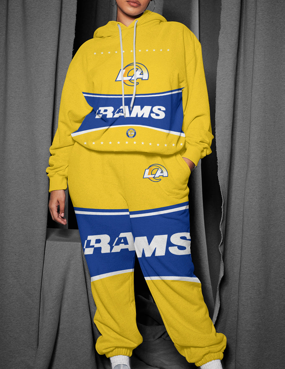 Los Angeles Rams 3D Printed Pullover Hoodie And Sweatpant 2pcs Tracksuits