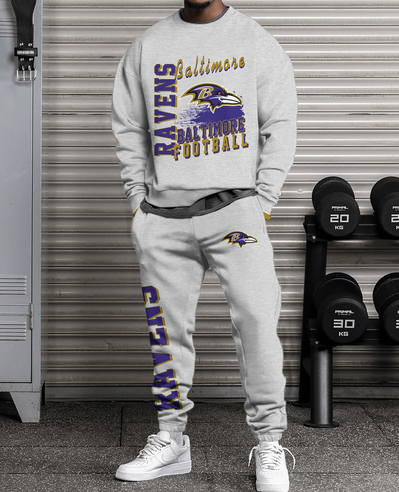Baltimore Ravens   3D sweatsuit and sweatpants 2 piece outfits