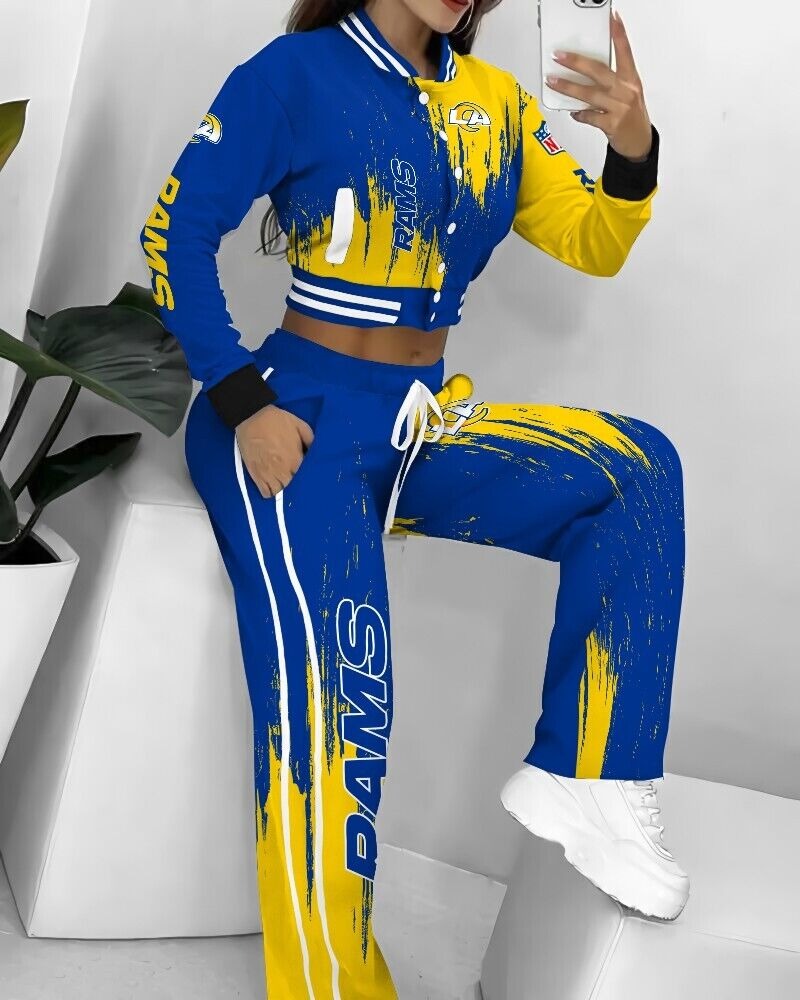 Los Angeles Rams  3D Printed Varsity Jacket Set