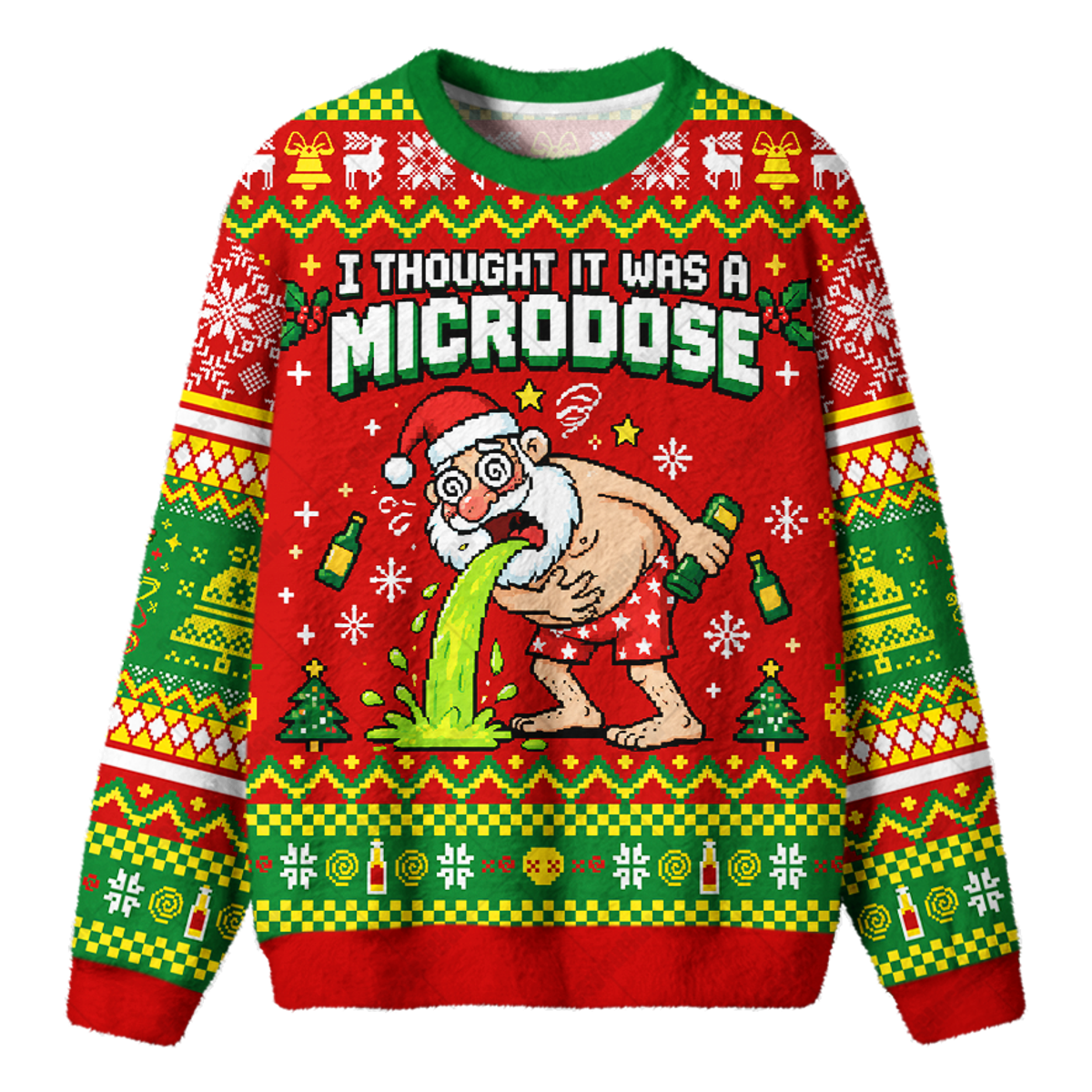 MICRODOSE SANTA UGLY CHRISTMAS SWEATSHIRT — image 1